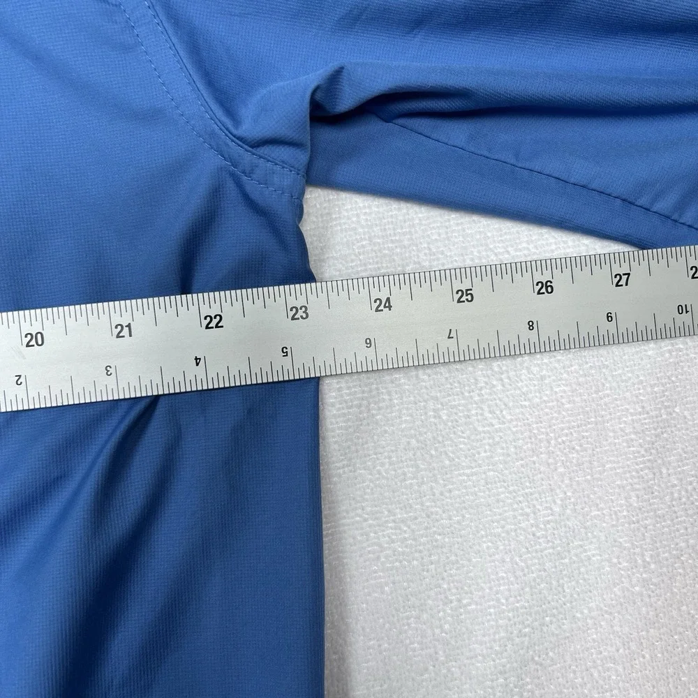 Nike Golf 1/4 Zip Wind Shirt Short Sleeve Mens‎ Medium Blue Zippered Pockets
